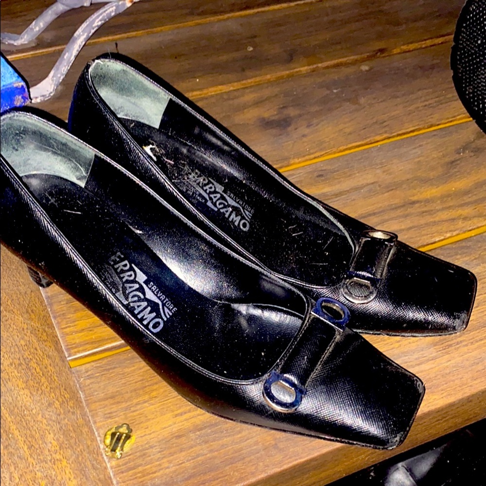 Salvatore Ferragamo Black Heels Timeless Elegance
